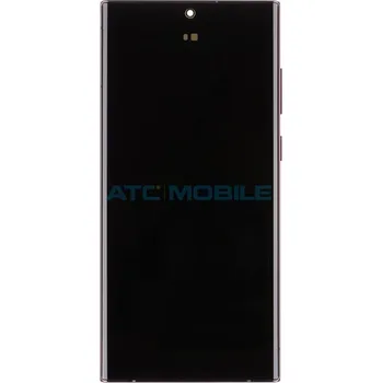 Displej + dotyk + rám Samsung Galaxy S22 Ultra 5G (SM-S908B) Burgundy - GH82-27489B a zpět 348 Kč s ATC Clubem