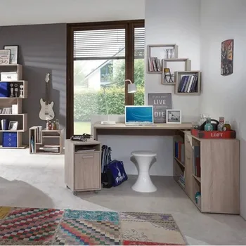 police FMD Nástěnná police se 3 přihrádkami odstín dub