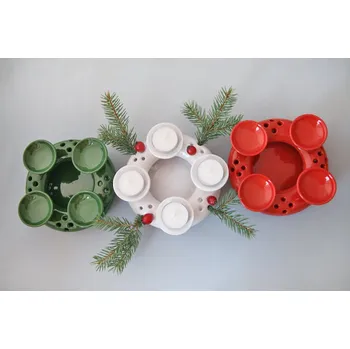 Svícen Moravská keramika Adventní svícen bílá