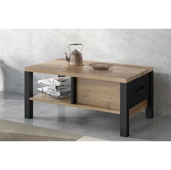 Konferenční stolek Konferenční stolek OLIN Appenzellský smrk/černý mat