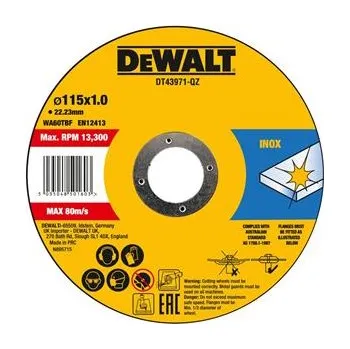 Brusný kotouč DeWALT DT43971 Vysoce kvalitní tenký kotouč 115 x 1,0 x 22,23 mm kov 10ks