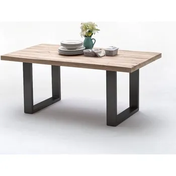 Jídelní stůl Jídelní stůl CASTELLO dub bělený/lak antracit Velikost stolu 220x100