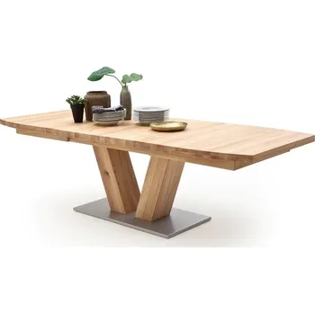 Jídelní stůl Rozkládací jídelní stůl z masivu MANAGUA B dub bělený Velikost stolu 140x90