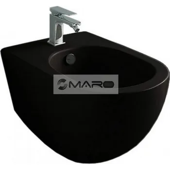 Bidet Artceram File 2.0 Bidet závěsný, bez bočních otvorů, černá matná, FLB001 17,30