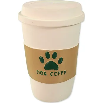 Hračka pro psa Hračka DOG FANTASY Latex kelímek káva se zvukem bílá 12cm