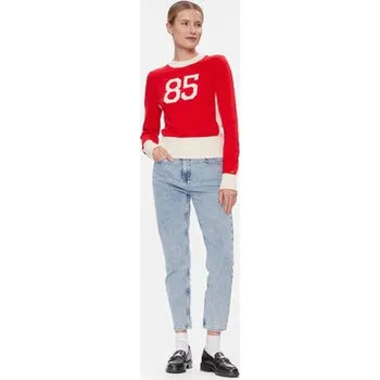 Pánský svetr Tommy Hilfiger Svetr Varsity 85 Graphic C-Nk Swt WW0WW40718 Červená Slim Fit M