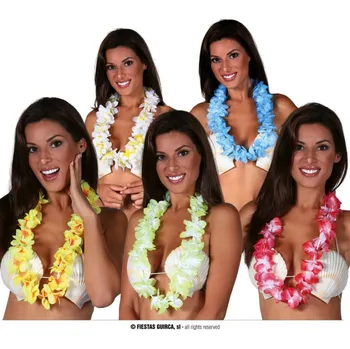 Karnevalový doplněk Fiestas Guirca Havajský věnec různé barvy - modrá