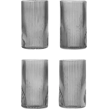 Sklenice FERM LIVING Skleničky Ripple Verrines, Smoked Grey, sada 4 kusů