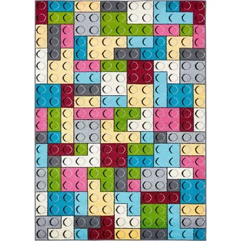 Koberec Dětský kusový koberec Agnella Funky TOP Super Klocki vícebarevný Rozměr: 160x220 cm