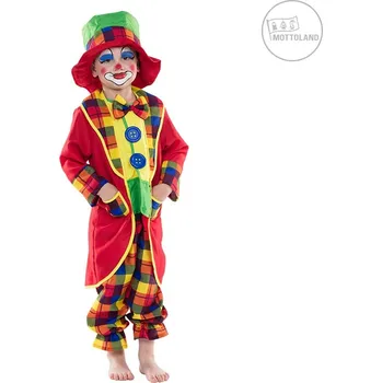 Karnevalový kostým Mottoland Klaunský kostým s kloboukem - výška 140 cm
