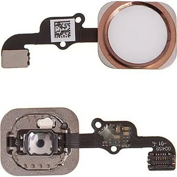 Náhradní kryt pro mobilní telefon Obvod tlačítka Home Button + kovový rámeček + tlačítko Home Button pro Apple iPhone 6S / 6S Plus - růžově zlaté - kvalita A+