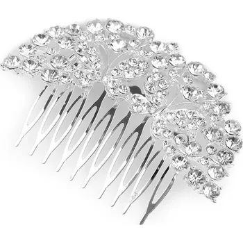 Hřeben do vlasů s broušenými kamínky, barva 1 crystal motýl
