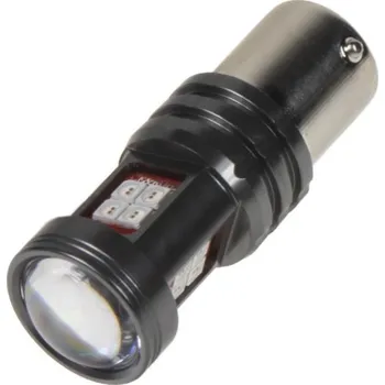 Autožárovka LED BA15s oranžová, 12-24V, 13LED/2835SMD