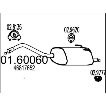 Tlumič výfuku Zadní tlumič výfuku MTS 01.60060