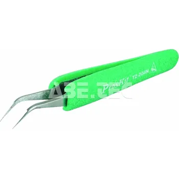 Kosmetická pinzeta Pinzeta Ergo-Grip se zahnutými špičkami, ESD, 121mm - 103006750