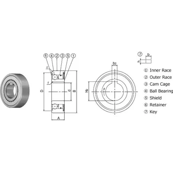 BB17-1K-K CAM Tsubaki Volnoběžka