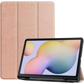 Pouzdro na tablet Polohovací chytré PU kožené pouzdro na tablet Samsung Galaxy Tab S8 - růžovozlaté