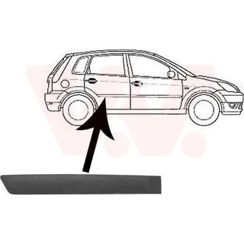 Lišta karosérie Ozdobná / ochranná lišta, dveře VAN WEZEL 1806426