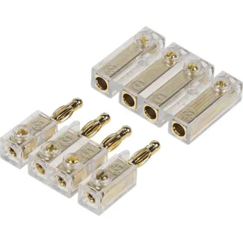 4-pólový zlacený konektor pro připojení repro na zadním platu