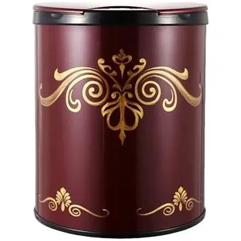 Odpadkový koš Bezdoteku Golden Flower nerezový červený senzorový 9 l