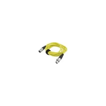 Elektrická zásuvka TASKER Kabel XLR vidlice 3pin,XLR zásuvka 3pin 3m žlutá 0,25mm2