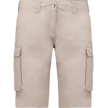 KARIBAN Dámské šortky s kapsami - Bermudy K756 Velikost: 34, Barva: naturální