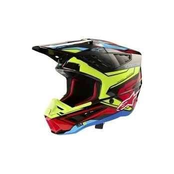 Helma na motorku Mx Helma Alpinestars SM5 Action 2 Helmet Black / Yellow Fluo / Bright Red Glossy, Velikost XL (61-62cm)