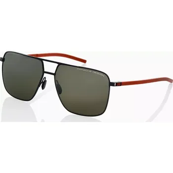 Sluneční brýle PORSCHE DESIGN Sunglasses P´8963 Sluneční brýle černočervené se zelenými skly polarizované (Puristické unisex sluneční brýle od Porsche Design. Vyrobeno z nerezové oceli a high-tech polyamidu RXP®.)