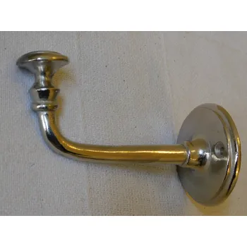 Věšák KOVOVÝ NÁSTĚNNÝ VĚŠÁK - CHROM 13 cm