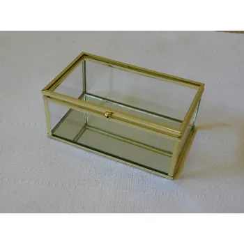 Šperkovnice ŠPERKOVNICE - KOV SKLO ZRCADLO 6,5 cm