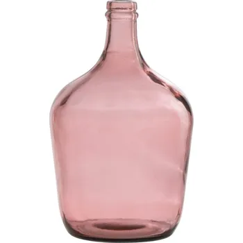 Váza Růžová skleněná váza J-Line Sadona 30 cm