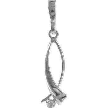 Přívěsek Argento 83292 Stříbrný přívěsek - čirý kulatý zirkon