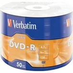 VERBATIM DVD-R DataLife 4,7GB, 16x, wrap 50 ks
