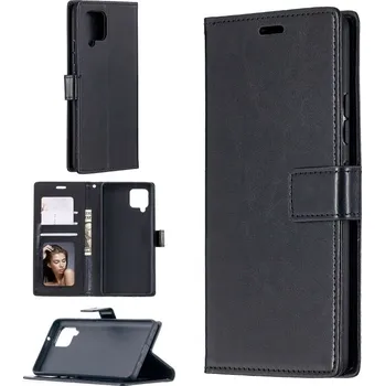 Pouzdro na mobilní telefon S-T-A-R Kožené pouzdro Huawei Y5p černé, black řada Crazy Horse, materiál syntetická kůže