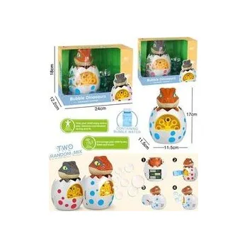 Hra na zahradu Dino w jajku na baterie puszczający bańki