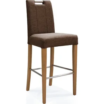 Barová židle Hnědá barová židle masiv dub Teba