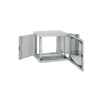 Rozvaděč NSYOPB21U5F Nástěnná otevřená skříňka 21U Š600 H500 pevná 19" prosklené dveře RAL 7035, Schneider Electric