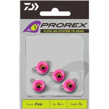 Rybářský háček Zátěž Daiwa Prorex Flexi Jig-System TG Head Fluo Pink Hmotnost 5gr