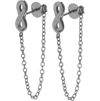 Náušnice Argento 65812 Stříbrné náušnice s řetízkem - nekonečno