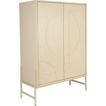 Komoda Béžová dubová komoda ZUIVER FACES 100 x 45 cm