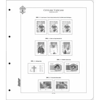 Sběratelství Albové listy CONTOUR-S Vatikán (Citta del Vaticano) 2005-2015, (78 listů), nezasklené, papír 250gr.