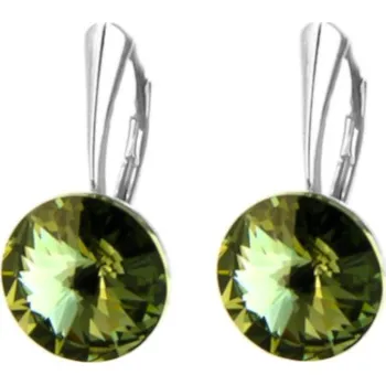 Náušnice Argento 62797 Stříbrné náušnice - kulatý křišťál Swarovski