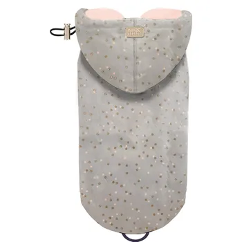 Obleček pro psa MILK&PEPPER Pláštěnka Adele pro psy šedozlatá Velikost: 41