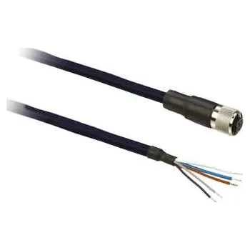 elektrický kabel XZCPV11V12L2 Kabel s konektorem XZ -samice přímá, M12, 5 pin, kabel PVC 2m, Schneider Electric