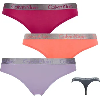 Kalhotky Calvin Klein tanga QD3560E 3 pack I2L - Vícebarevné / M