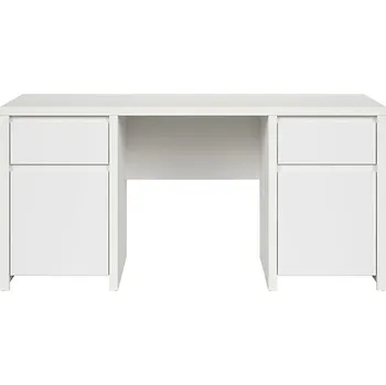 Psací stůl LOBATES psací stůl 2D2S, bílá/bílý mat, 5 let záruka + vyzvednutí ZDARMA