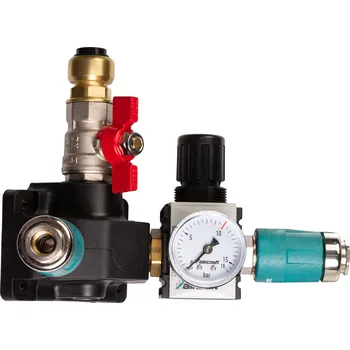 Kompresor Aircraft 2158172 Rozdělovací krabice se 2 bezp. rychlospojkami, ventilem, regulátorem ø 22 mm