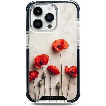 Pouzdro na mobilní telefon Odolný obal Mobiwear MagSafe Elite Bumper - Apple iPhone 14 Pro Max - D012D Vlčí máky (Odolný kryt, pouzdro, obal Mobiwear Elite Bumper na mobil Apple iPhone 14 Pro Max - D012D Vlčí máky, materiál Plast + TPU silikon + kov - zesílená ochrana telefonu,)