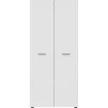 Dvoudvéřová šatní skříň ROSCELLI, bílá + vyzvednutí ZDARMA