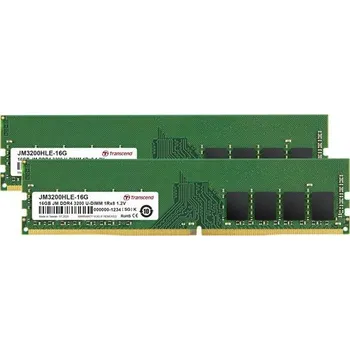 Operační paměť TRANSCEND DIMM DDR4 32GB (Kit of 2) 3200Mhz 1Rx8 2Gx8 CL22 1.2V JM3200HLE-32GK